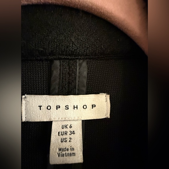 TOPSHOP - Oversized Knit Blazer in Black - Picture 5 of 6